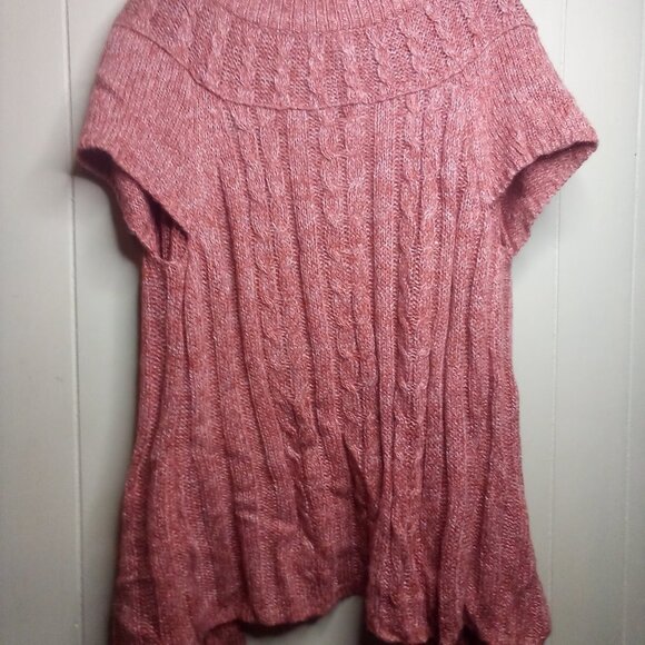 Sonoma Sweater Top L Sleeveless Open Front Brown Orange - Picture 3 of 12